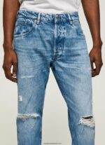 blugi callen cu talie medie relaxed fit bărbați Pepe Jeans denim 6Z0R46820 - imagine 3