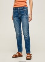blugi carey cu talie medie relaxed fit femei Pepe Jeans denim 6Z0R4680 - imagine 2