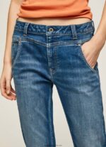 blugi carey cu talie medie relaxed fit femei Pepe Jeans denim 6Z0R4680 - imagine 3