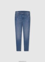 blugi cu talie înaltă reese taper fit fată Pepe Jeans denim 6Z0R461366 - imagine 4