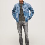 blugi cu talie medie cu vârf cu talie medie bărbați Pepe Jeans denim 6Z0R46802