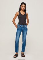 blugi gen straight fit cu talie mijlocie femei Pepe Jeans denim 6Z0R4632