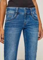 blugi gen straight fit cu talie mijlocie femei Pepe Jeans denim 6Z0R4632 - imagine 3