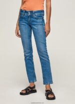 blugi gen straight fit cu talie mijlocie femei Pepe Jeans denim 6Z0R4634 - imagine 2