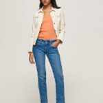 blugi gen straight fit cu talie mijlocie femei Pepe Jeans denim 6Z0R4634