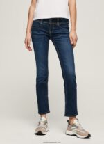 blugi gen straight fit cu talie mijlocie femei Pepe Jeans denim 6Z0R464 - imagine 2