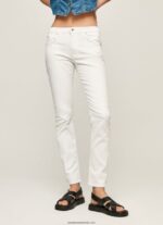 blugi grace slim fit cu talie înaltă femei Pepe Jeans denim 6Z0R4676 - imagine 2