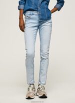blugi noi Brooke cu talie medie regulată femei Pepe Jeans denim 6Z0R4610 - imagine 2
