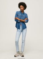 blugi noi Brooke cu talie medie regulată femei Pepe Jeans denim 6Z0R4610