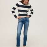 blugi noi Brooke cu talie medie regulată femei Pepe Jeans denim 6Z0R468