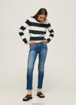 blugi noi Brooke cu talie medie regulată femei Pepe Jeans denim 6Z0R468