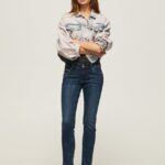 blugi noi Brooke slim fit cu talie mijlocie femei Pepe Jeans denim 6Z0R4635