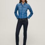 blugi noi Brooke slim fit cu talie mijlocie femei Pepe Jeans denim 6Z0R469