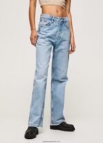 blugi robyn cu talie înaltă, cu ajustare normală femei Pepe Jeans denim 6Z0R4616 - imagine 2