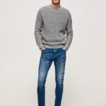 blugi skinny mason cu talie medie bărbați Pepe Jeans denim 6Z0R46791