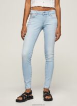 blugi skinny soho cu talie medie femei Pepe Jeans denim 6Z0R4653 - imagine 2