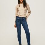 blugi soho slim fit cu talie mijlocie femei Pepe Jeans denim 6Z0R4657