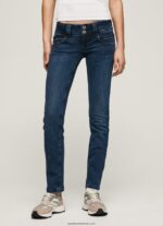 blugi Venus cu talie joasă, drepte femei Pepe Jeans denim 6Z0R463 - imagine 2