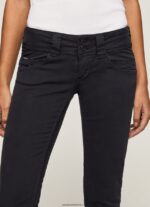 blugi venus venus cu talie joasă, drepte femei Pepe Jeans negru 6Z0R46298 - imagine 3