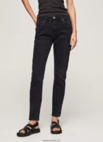 blugi violet cu talie înaltă femei Pepe Jeans denim 6Z0R4692 - imagine 2