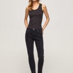blugi violet cu talie înaltă femei Pepe Jeans denim 6Z0R4692