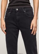 blugi violet cu talie înaltă femei Pepe Jeans denim 6Z0R4692 - imagine 3
