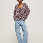 bluză cu imprimeu paisley cu volane femei Pepe Jeans multi 6Z0R46376