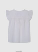 bluză hilară cu detalii ajurate fată Pepe Jeans mousse 6Z0R461472 - imagine 2