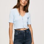 cămașă cardigan cu nervuri femei Pepe Jeans dafin 6Z0R46408