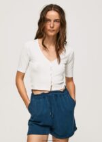 cămașă cardigan cu nervuri femei Pepe Jeans mousse 6Z0R46383