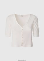 cămașă cardigan cu nervuri femei Pepe Jeans mousse 6Z0R46383 - imagine 5