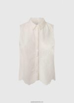 cămașă cu mânecă ajurata femei Pepe Jeans alb 6Z0R46337 - imagine 5