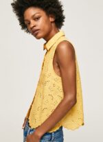 cămașă cu mânecă ajurata femei Pepe Jeans strălucire 6Z0R46330 - imagine 4