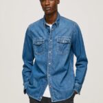 cămașă din denim slim fit bărbați Pepe Jeans denim 6Z0R461023