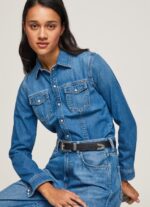 cămașă din denim slim fit femei Pepe Jeans denim 6Z0R46320