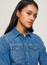 cămașă din denim slim fit femei Pepe Jeans denim 6Z0R46320 - imagine 4