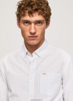 cămașă din poplin larry slim fit bărbați Pepe Jeans albastru înălbitor 6Z0R461028 - imagine 3