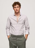 cămașă din poplin lenora slim fit bărbați Pepe Jeans alb 6Z0R461075 - imagine 2