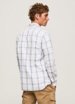 cămașă din poplin lorian slim fit bărbați Pepe Jeans fildeş 6Z0R461029 - imagine 4
