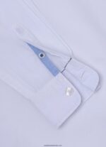 cămașă din poplin maldon cu fit regulat băiat Pepe Jeans alb 6Z0R461662 - imagine 3