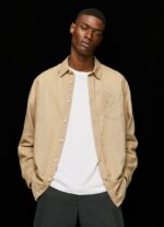 cămașă Parker cu mâneci lungi bărbați Pepe Jeans cămilă 6Z0R461039
