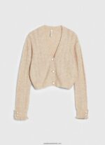 cardigan ajurat cu decolteu în V femei Pepe Jeans piele de bivol 6Z0R46243 - imagine 5