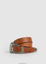 centura din piele cu catarama rotunda femei Pepe Jeans negru 6Z0R46762 - imagine 4