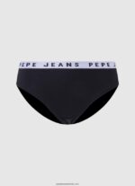 chiloți clasici cu logo imprimat femei Pepe Jeans alb 6Z0R46542 - imagine 5