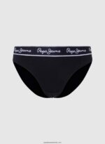 chiloți clasici cu logo imprimat femei Pepe Jeans marnă cenușie 6Z0R46552 - imagine 4