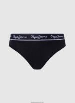 chiloți clasici cu logo imprimat femei Pepe Jeans marnă cenușie 6Z0R46552 - imagine 5