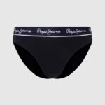 chiloți clasici cu logo imprimat femei Pepe Jeans negru 6Z0R46550