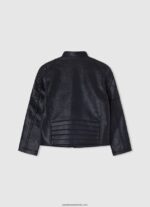 geacă biker cu umăr căptușită băiat Pepe Jeans negru 6Z0R461571 - imagine 2