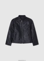 geacă biker cu umăr căptușită băiat Pepe Jeans negru 6Z0R461571