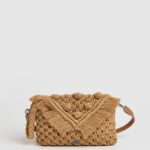 geanta crossbody din macrame femei Pepe Jeans cămilă 6Z0R46744